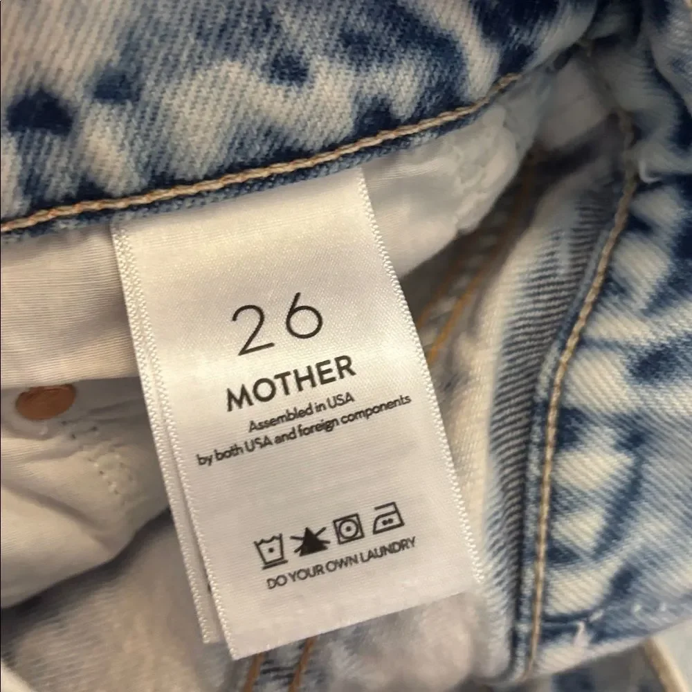Mother Women's High Rise Acid Wash Jeans, size 26